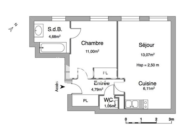 Location Appartement 2 pièces 41.06 m² - RESIDENCE VILLA MEDOC Bordeaux 33300