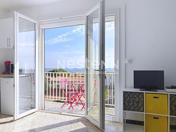 Charmant appartement 3 pièces de 37 m² avec belle vue mer panoramique & place de parking privative à Saint-Pierre-la-Mer