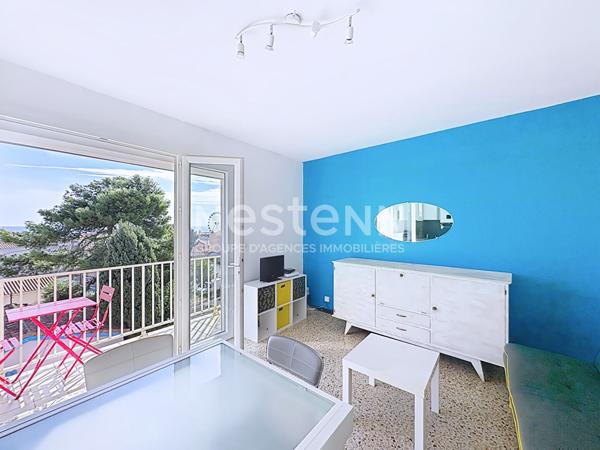 Charmant appartement 3 pièces de 37 m² avec belle vue mer panoramique & place de parking privative à Saint-Pierre-la-Mer