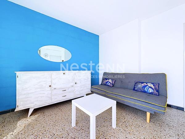 Charmant appartement 3 pièces de 37 m² avec belle vue mer panoramique & place de parking privative à Saint-Pierre-la-Mer