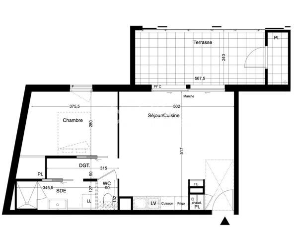 T2 45m2 avec terrasse - Résidence neuve à Castelnau-le-lez.