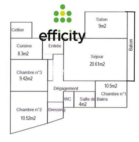 Appartement 5 pièces - 92 m²