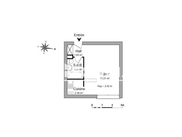 Location Studio 24.85 m² - 57 RUE PERMENTADE Bordeaux 33000