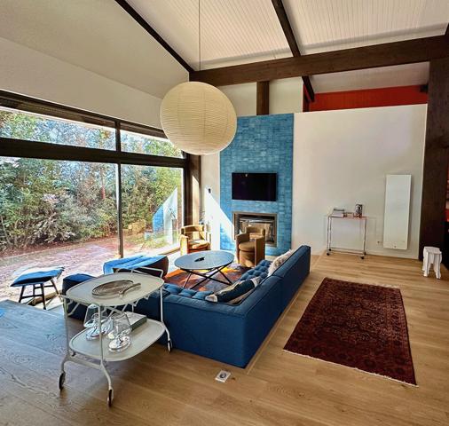 Cap Ferret, plage de l’Herbe/Villa Algérienne, très belle villa d’architecte 155 m2, 4 chambres, garage, sur beau terrain de 981 m2