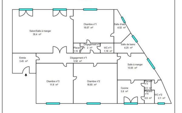 Appartement à vendre    4 pièces • 124,34 m2 Mende
