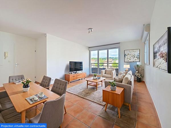 Bel appartement 3 pièces de 65m² situé au 2ème étage avec ascenseur d'une résidence sécurisée idéalement située au centre-ville de Castanet-Tolosan