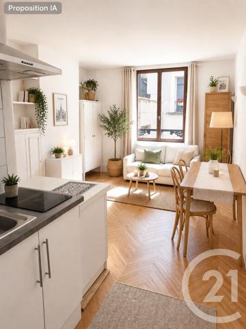 Appartement F2 à vendre  2 pièces - 34,23 m 2   PARIS  - 75019