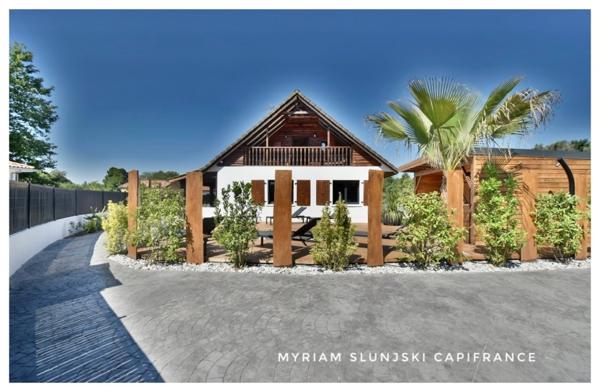 Dpt Landes (40), à vendre Villa atypique proche autoroute, océan, au calme.