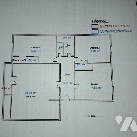 Appartement avec cave et balcon et proche du centre ville