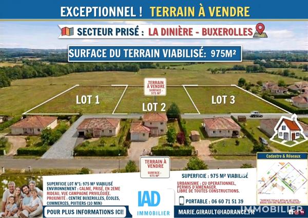 Terrain à vendre 975 m² Buxerolles