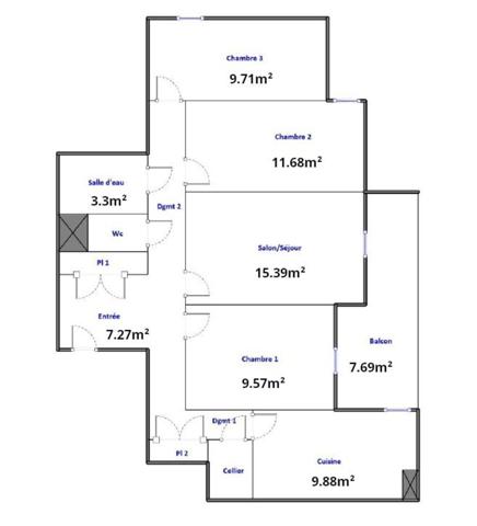 T4 à Moulin à Vent : calme, volumes et potentiel