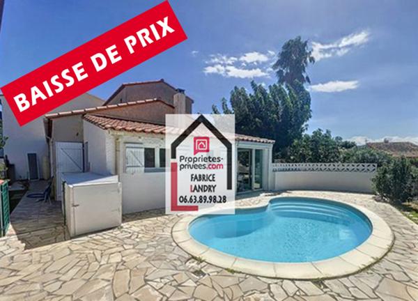 Villa 3 faces 3 chambres avec piscine quartier calme
