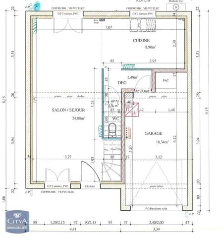 Maison à louer 4 pièces 84.87m² Courville-sur-Eure (28190)