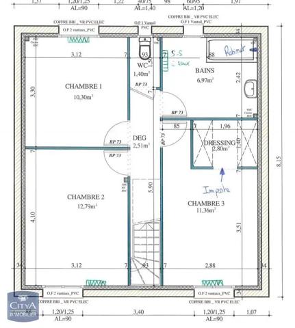 Maison à louer 4 pièces 84.87m² Courville-sur-Eure (28190)