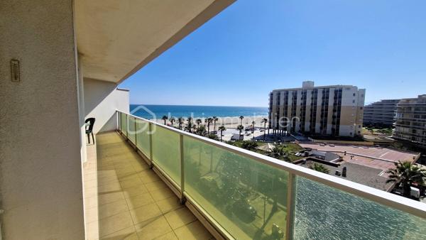 Dans un environnement privilégié à Canet Plage Sud, dans une résidence entièrement fermée et sécurisée avec gardien,  découvrez ce très bel appartement T3 de 57m2, traversant, climatisé, bénéficiant d'une vue sur la mer et d'une belle luminosité.
Il se compose d'une grande pièce de vie conviviale, avec cuisine semi-ouverte, donnant accès à 2 belles terrasses, l'idéal pour partager des moments en famille ou entre amis. Vous disposerez également de 2 chambres avec rangements, d'une salle de douche avec WC.
Son emplacement à deux pas de la plage et au pied de toutes commodités, en fait un bien idéal pour une résidence principale, secondaire ou un investissement locatif.
Possibilité d'acquérir en supplément un garage fermé en sous-sol de 12m2.
A visiter sans tarder !