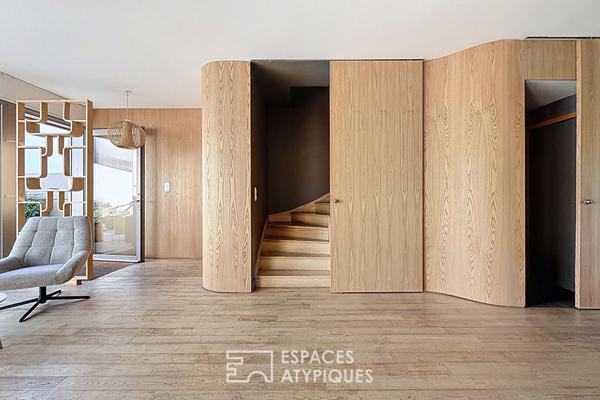 Maison d’architecte bioclimatique avec jardin, piscine et stationnement au coeur du Bouscat