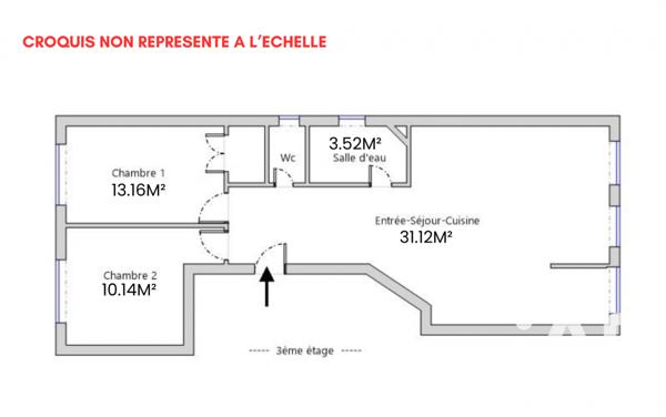 Appartement à vendre 3 pièces 60 m² Fontenay-sous-Bois