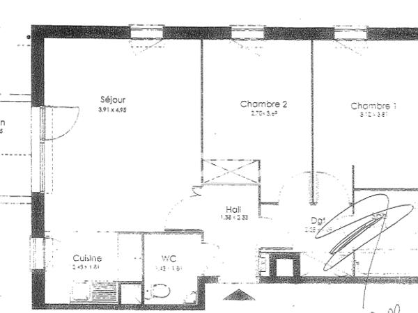 Location Appartement 3 pièces 59.9 m² - 25 RUE DU CARIN Wattrelos 59150
