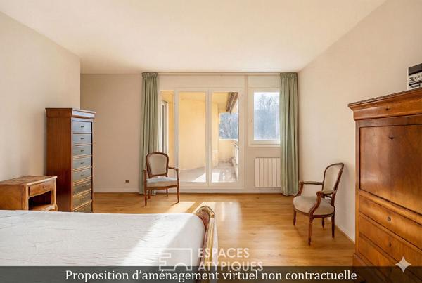 Appartement familial de 4 chambres avec 2 grands balcons vue Saône