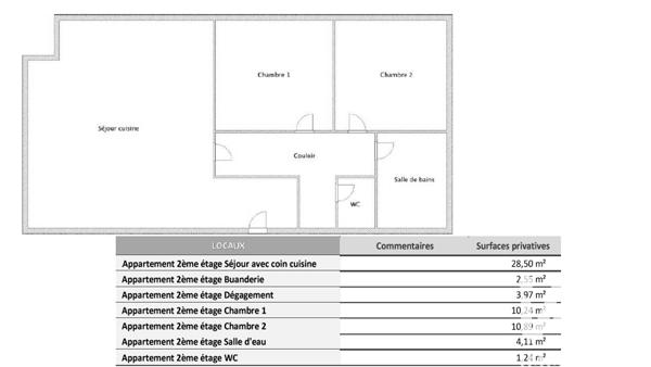 Appartement à vendre 3 pièces 62 m² Ecquevilly
