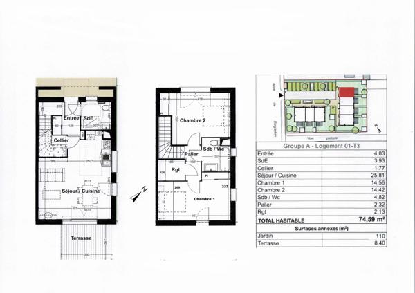 Immobilier Saint-Jean-d’Illac (33127) – Maison 74.59m2 – 320 000 €