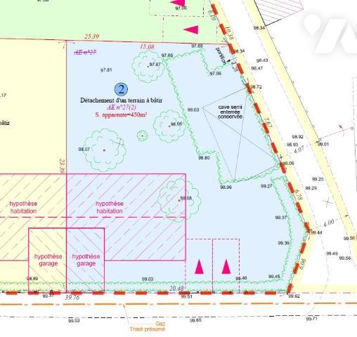 Terrain constructible de 450m² avec cave Notre-Dame-d’Oé