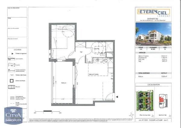 Appartement à louer 2 pièces 44.7m² Lormont (33310)