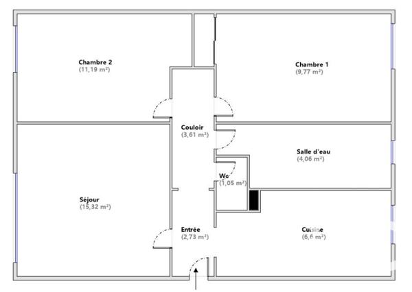 Appartement à vendre 4 pièces 54 m² Châlons-en-Champagne