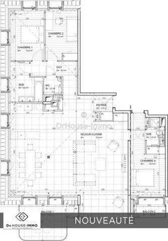 Appartement à vendre 5 pièces de 129 m²