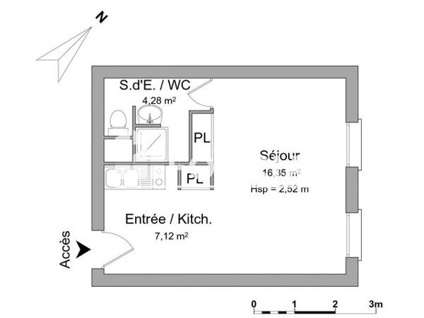 Location Studio 27.75 m² - 19 RUE DE LA BOTTE MOLLE Poitiers 86000