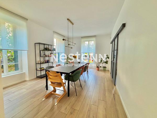 Nestenn Igny Maison familiale en pierre meulière 1892 à Igny centre, entièrement rénovée, 5 chambres, studio indépendant, jardin arboré, charme de l'ancien et prestations haut de gamme, aucun travaux, chauffage au sol, sous-sol, buanderie, bureau, proch