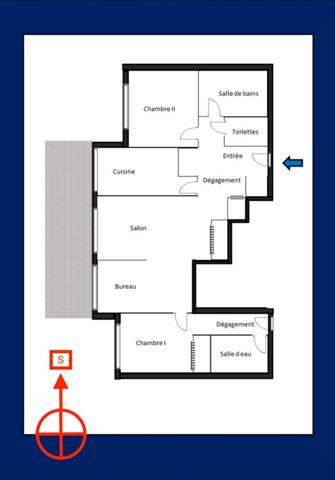 Grasse : Appartement 4 pièces en dernier étage.