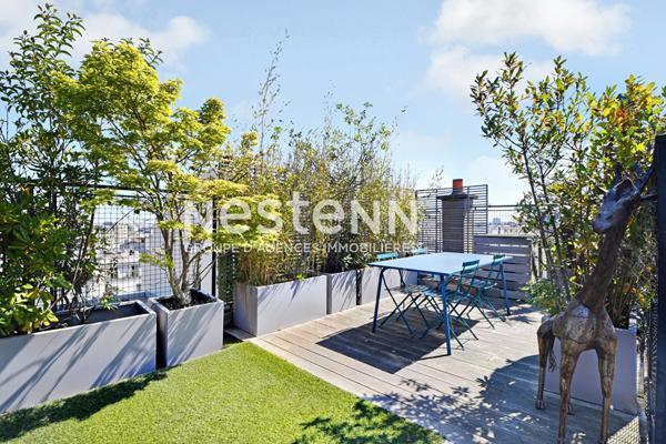 Dernier étage avec Terrasse rooftop de 35 m2 et vue dégagée, Paris 16e - Proche Auteuil - Climatisation Appartement en parfait état - 2/3 chambres
