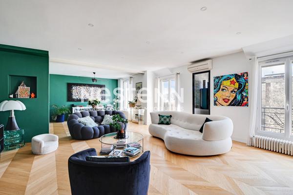 Dernier étage avec Terrasse rooftop de 35 m2 et vue dégagée, Paris 16e - Proche Auteuil - Climatisation Appartement en parfait état - 2/3 chambres