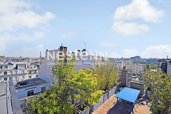 Dernier étage avec Terrasse rooftop de 35 m2 et vue dégagée, Paris 16e - Proche Auteuil - Climatisation Appartement en parfait état - 2/3 chambres