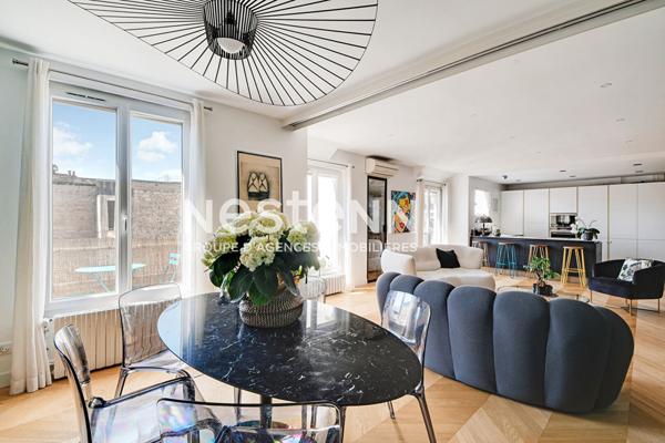 Dernier étage avec Terrasse rooftop de 35 m2 et vue dégagée, Paris 16e - Proche Auteuil - Climatisation Appartement en parfait état - 2/3 chambres