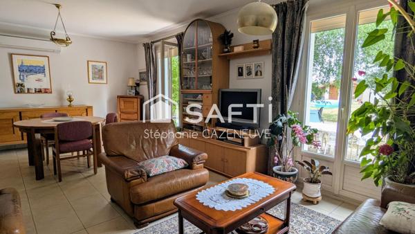 Maison chouchoutée avec garage et joli jardin