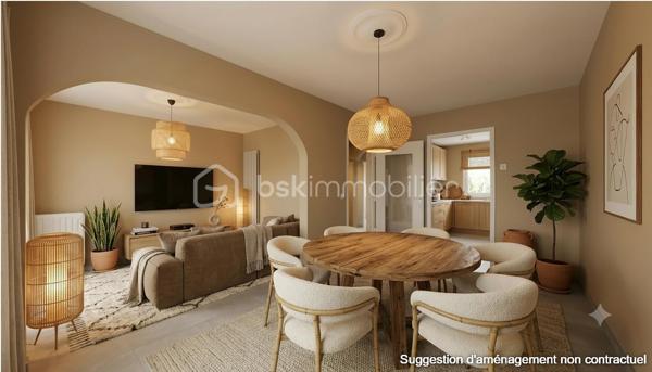 Vous recherchez votre premier cocon ou un projet familial à personnaliser ?
Cette maison offre une belle opportunité pour créer un intérieur qui vous ressemble !

Ses atouts : salon séjour convivial, cuisine indépendante, véranda agréable, garage 2 voitures avec accès direct à la maison
A l’étage 3 chambres, un bureau ou un dressing ou une chambre bébé, une salle de bain

Profitez également d’un jardin agréable et bien exposé, dans un environnement calme, avec un parc de jeux récent à proximité.

Côté confort :

Menuiseries PVC double vitrage
Chaudière gaz récente (2 ans)

Une maison à conforter, offrant une belle base et un véritable potentiel d’évolution, idéale pour un projet familial ou un premier achat.

Une visite vous permettra de découvrir tout son potentiel !