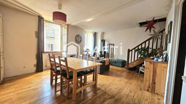 Belle maison de ville de 105 m² avec terrasse, balcon, sous-sol complet et aucun travaux à prévoir – Belley (01300)