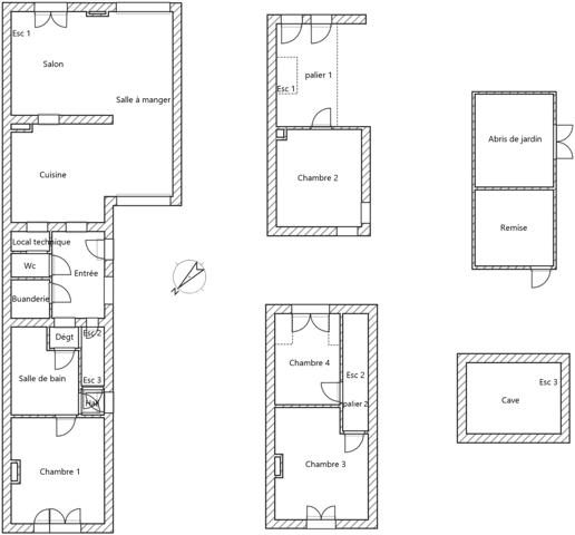 Hem La Vallée - Maison 121 m2 habitables en semi plain pied 4 chambres