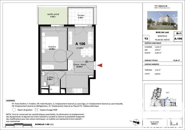 Appartement à vendre 2 pièces 42 m² Monteux