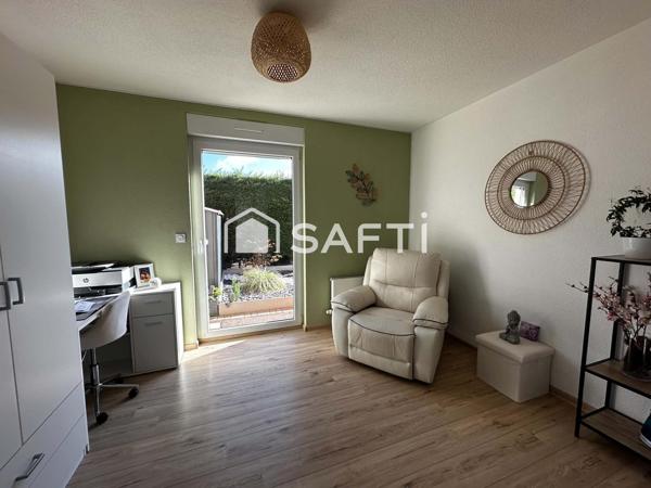 EXCLUSIVITÉ – KEMBS LOECHLÉ | Magnifique F4 en Rez-de-Jardin (94 m²) avec terrasse, garage et jardin sans vis-à-vis