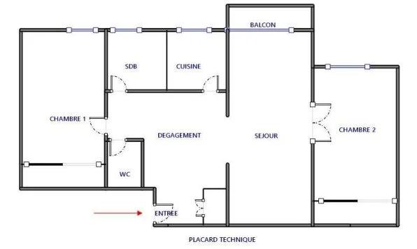 APPARTEMENT T3 A LOUER - LYON 6EME ARRONDISSEMENT Edgard Quinet 65.45 m 2 2 493,47 € charges comprises par mois