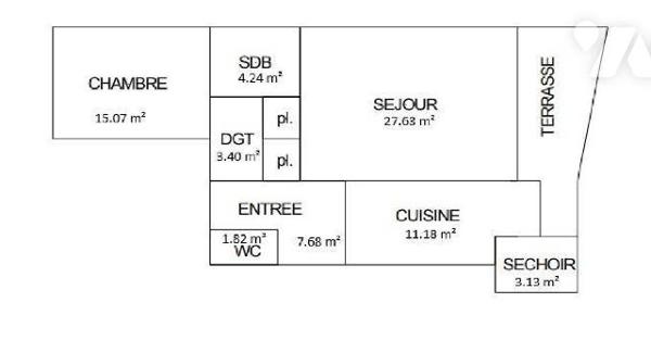 Situé à Biarritz,- quartier de Larochefoucauld, proche du Golf, dans une résidence calme et bie...