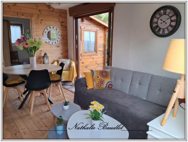 Saint-Symphorien (72240) Chalet en bois 3 pièces avec vue imprenable sur la campagne