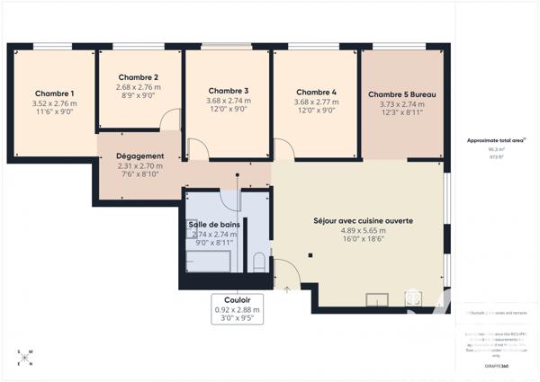 Appartement à vendre 6 pièces 90 m² Grigny