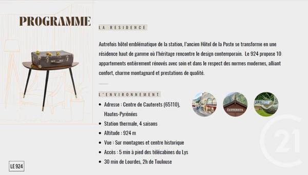 Appartement à vendre  3 pièces - 59,01 m2 CAUTERETS - 65