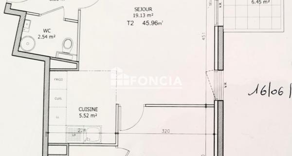 À vendre Appartement 2 pièces 45.42 m² - Lyon 69005