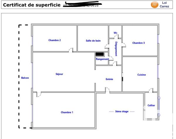 Appartement à vendre 4 pièces 73 m² Le Thillay