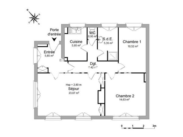 Location Appartement 3 pièces 72.7 m² - 69 A 77 RUE DES CARMES Rouen 76000